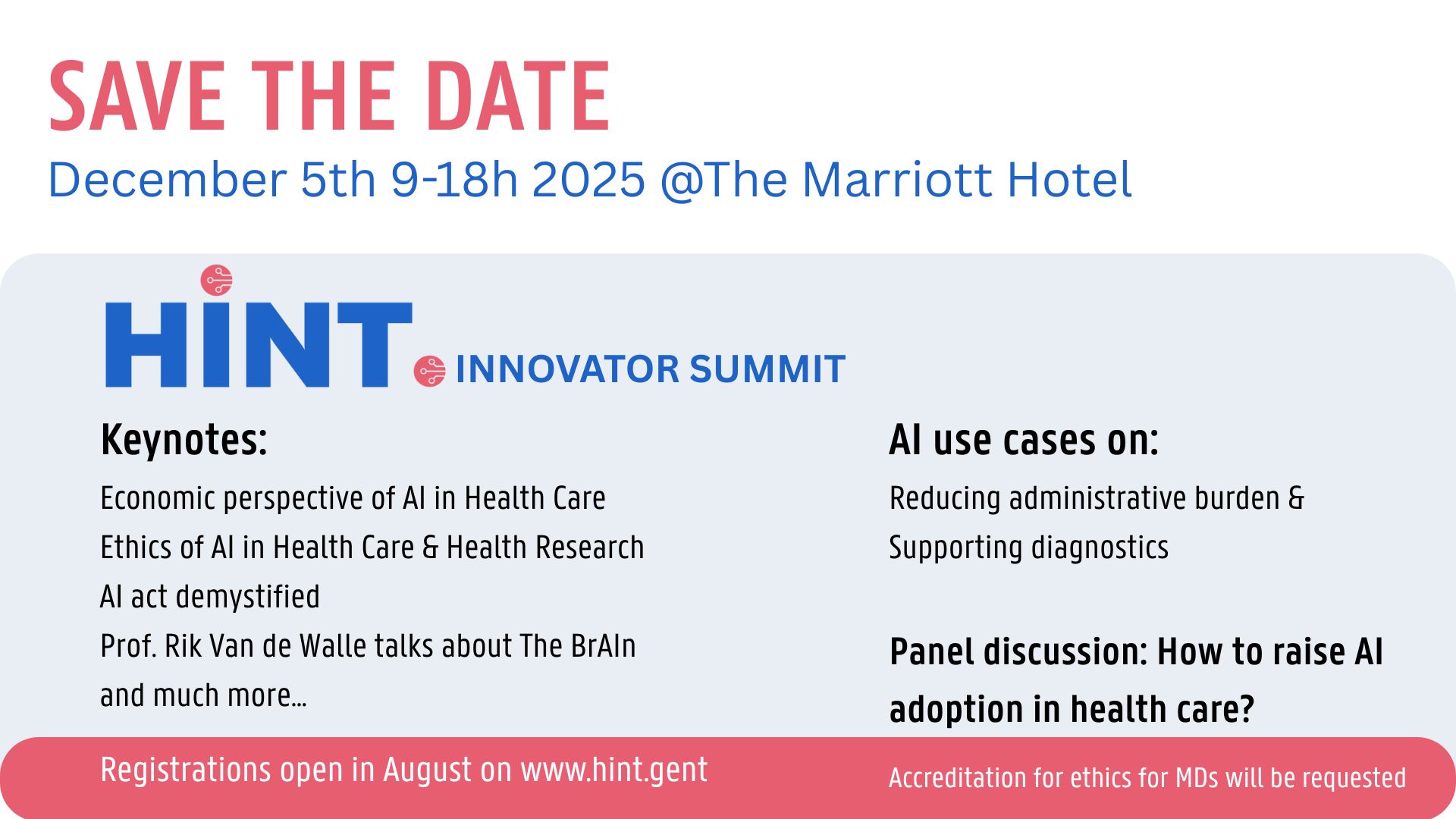 Save the Date HINT.innovator summit 2025
